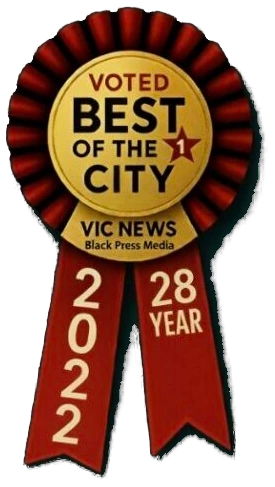 Vic News Best of the City 2022 ribbon awarded to Vic West Pet Hospital